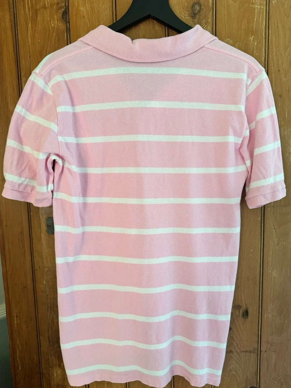 Polo Ralph Lauren Boys XL 18-20 Pink White Striped Polo Shirt